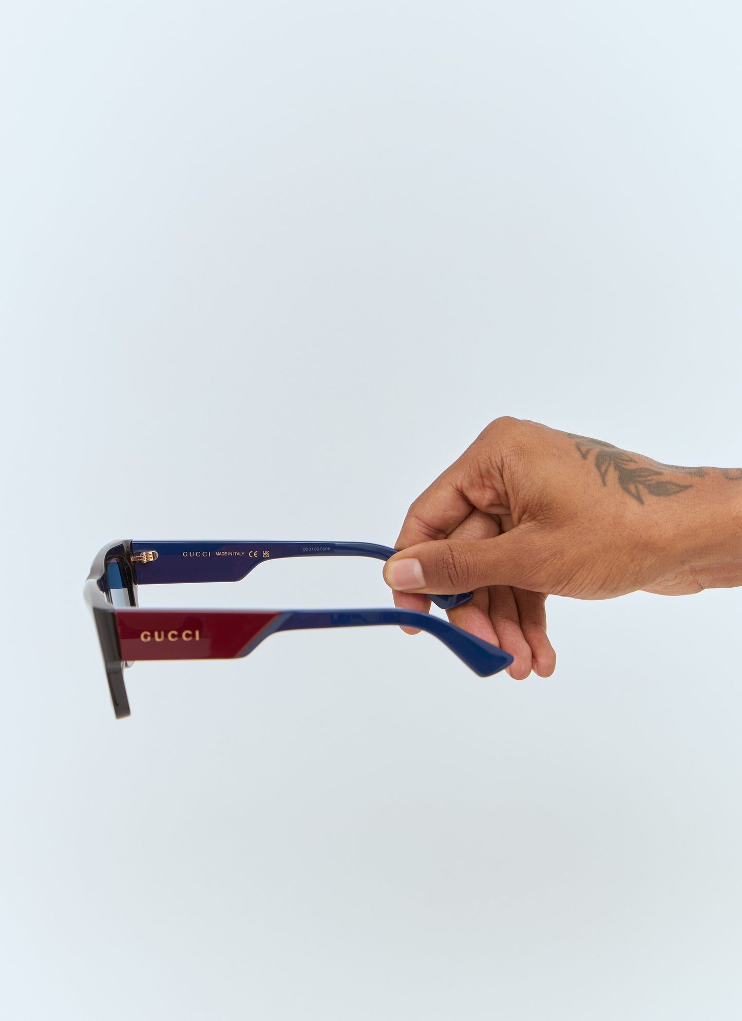 Gucci Men Rectangular Frame Sunglasses