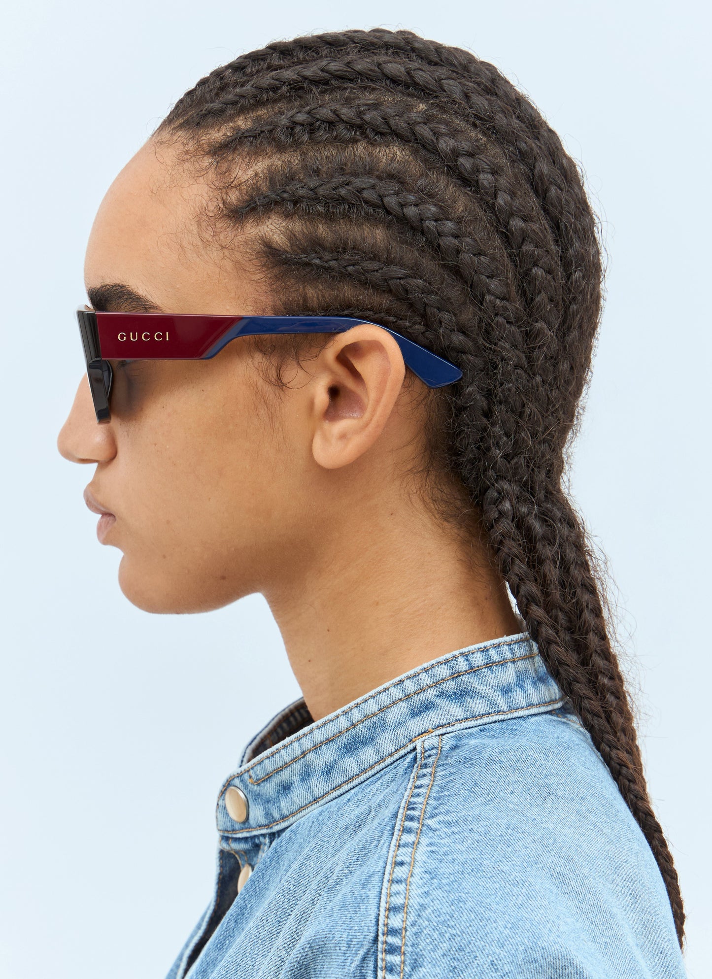 Gucci Women Rectangular Frame Sunglasses