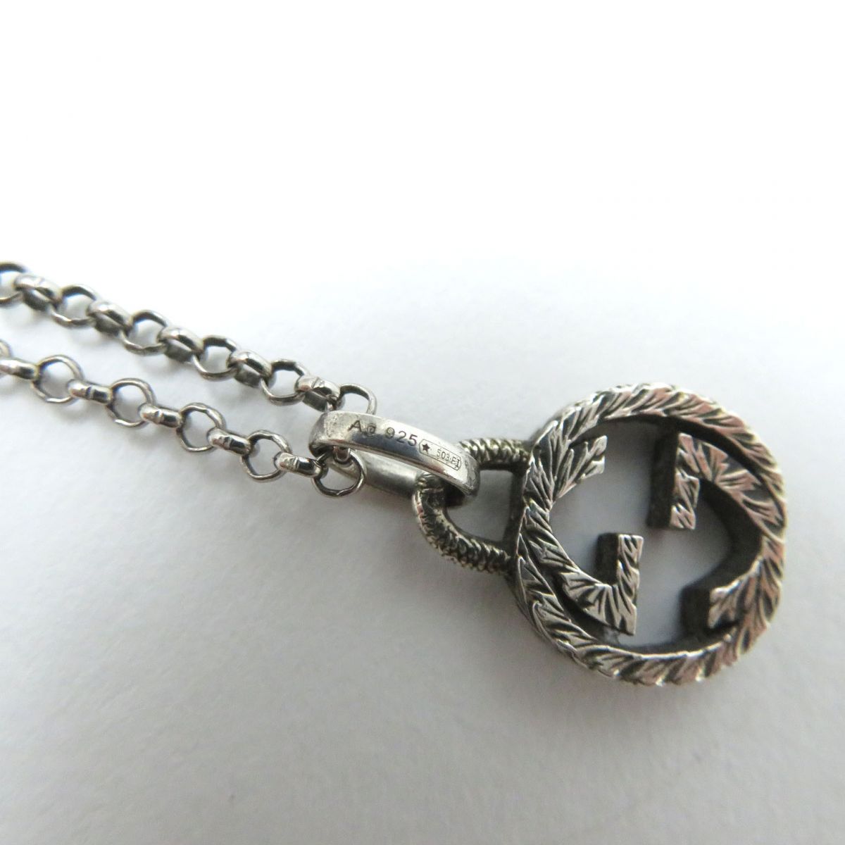 GUCCI Necklace Main�FAG925 Silver Women Used