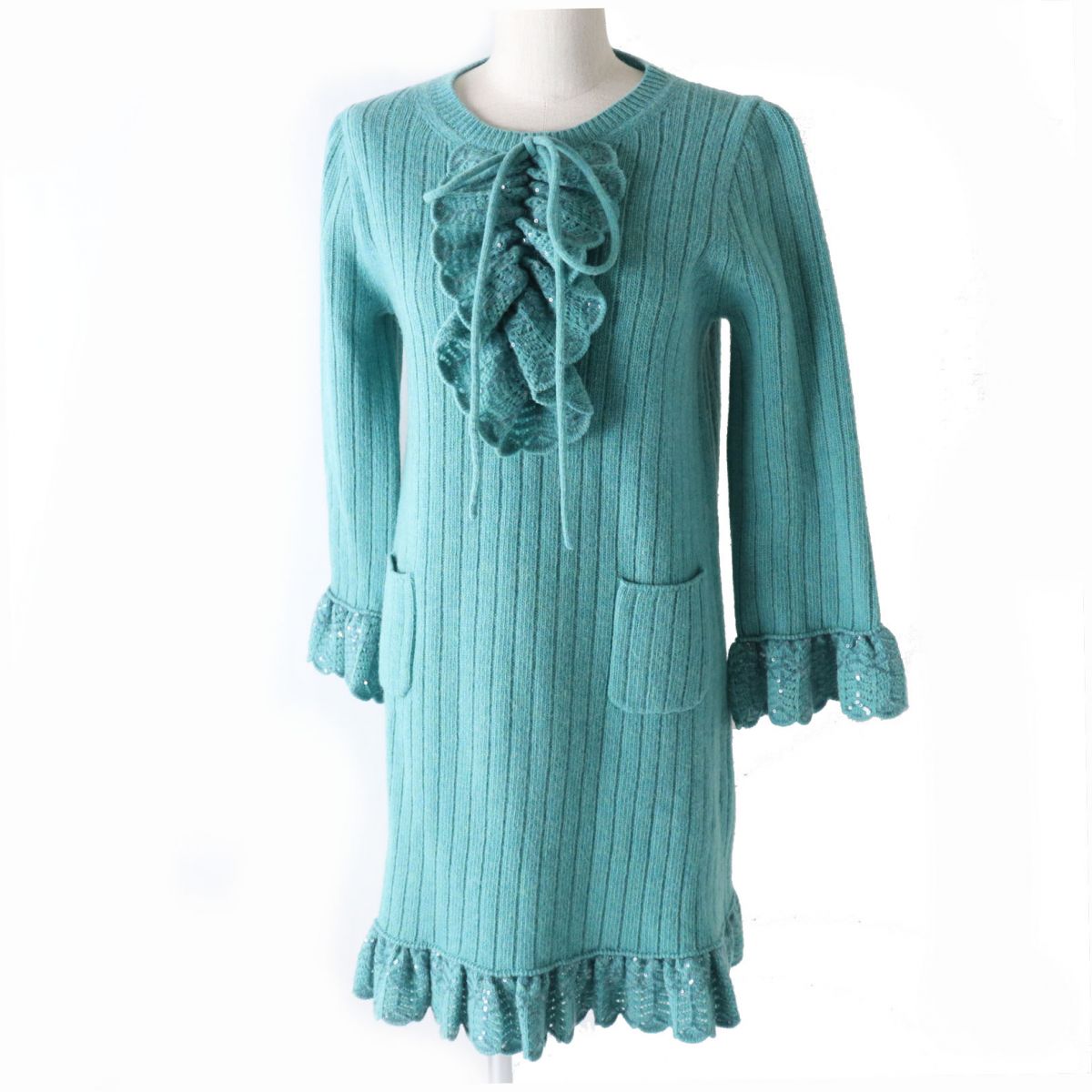 GUCCI knit Main: 100% wool, some: polyester green Women M Used