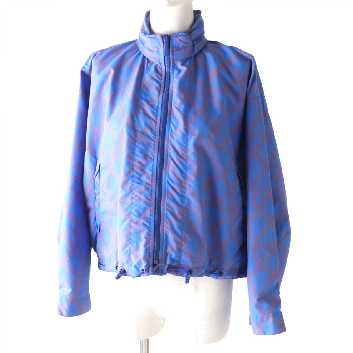 HERMES Hoodie Main: 100% nylon, part: 55% polyurethane, part: 45% polyester Blue x orange Women 34 Used