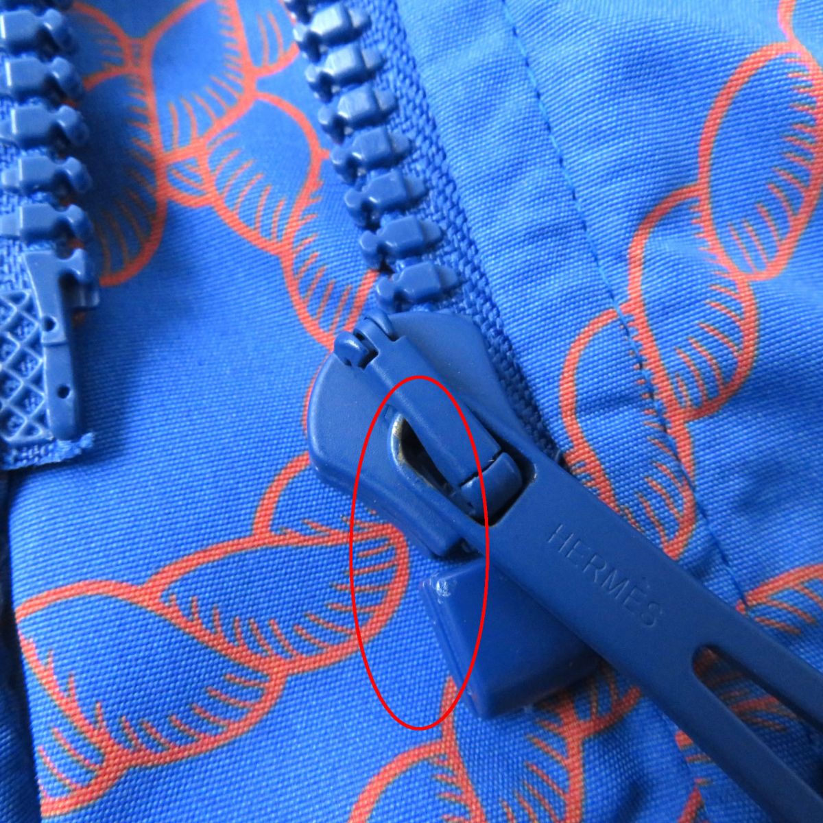 HERMES Hoodie Main: 100% nylon, part: 55% polyurethane, part: 45% polyester Blue x orange Women 34 Used