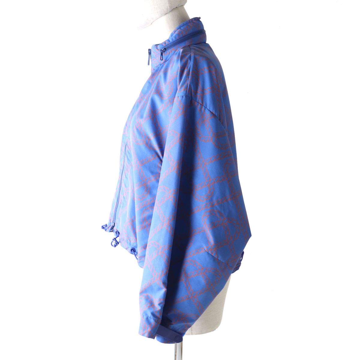 HERMES Hoodie Main: 100% nylon, part: 55% polyurethane, part: 45% polyester Blue x orange Women 34 Used