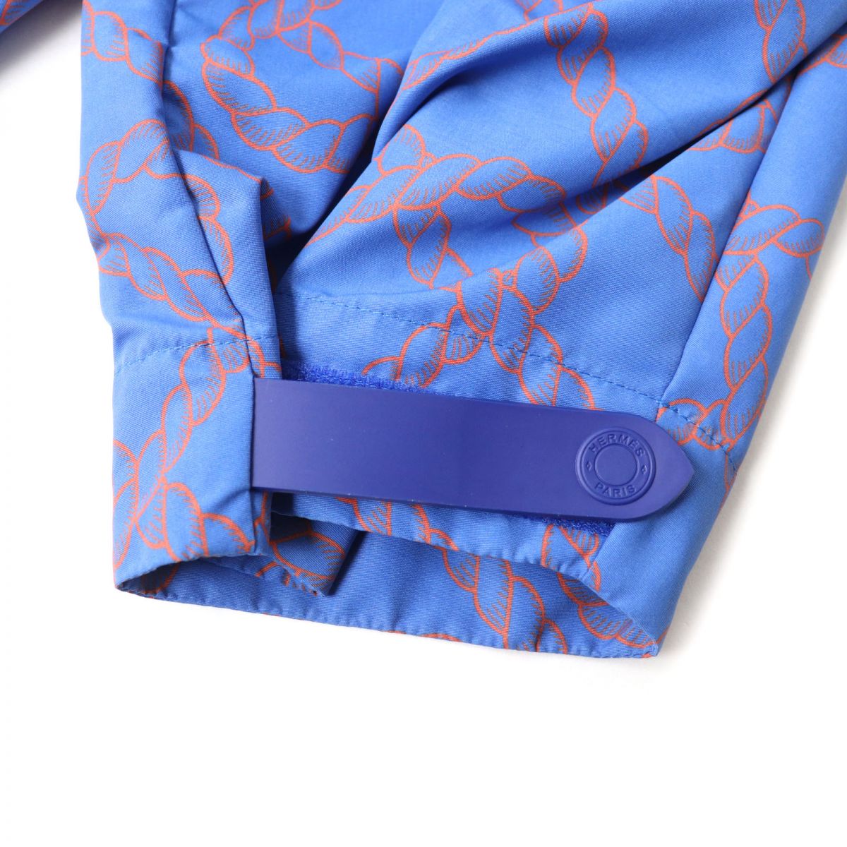 HERMES Hoodie Main: 100% nylon, part: 55% polyurethane, part: 45% polyester Blue x orange Women 34 Used