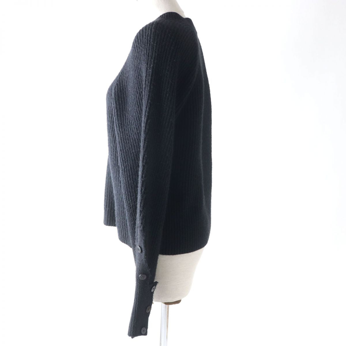 HERMES knit Main: 100% camel black Women 36 Used