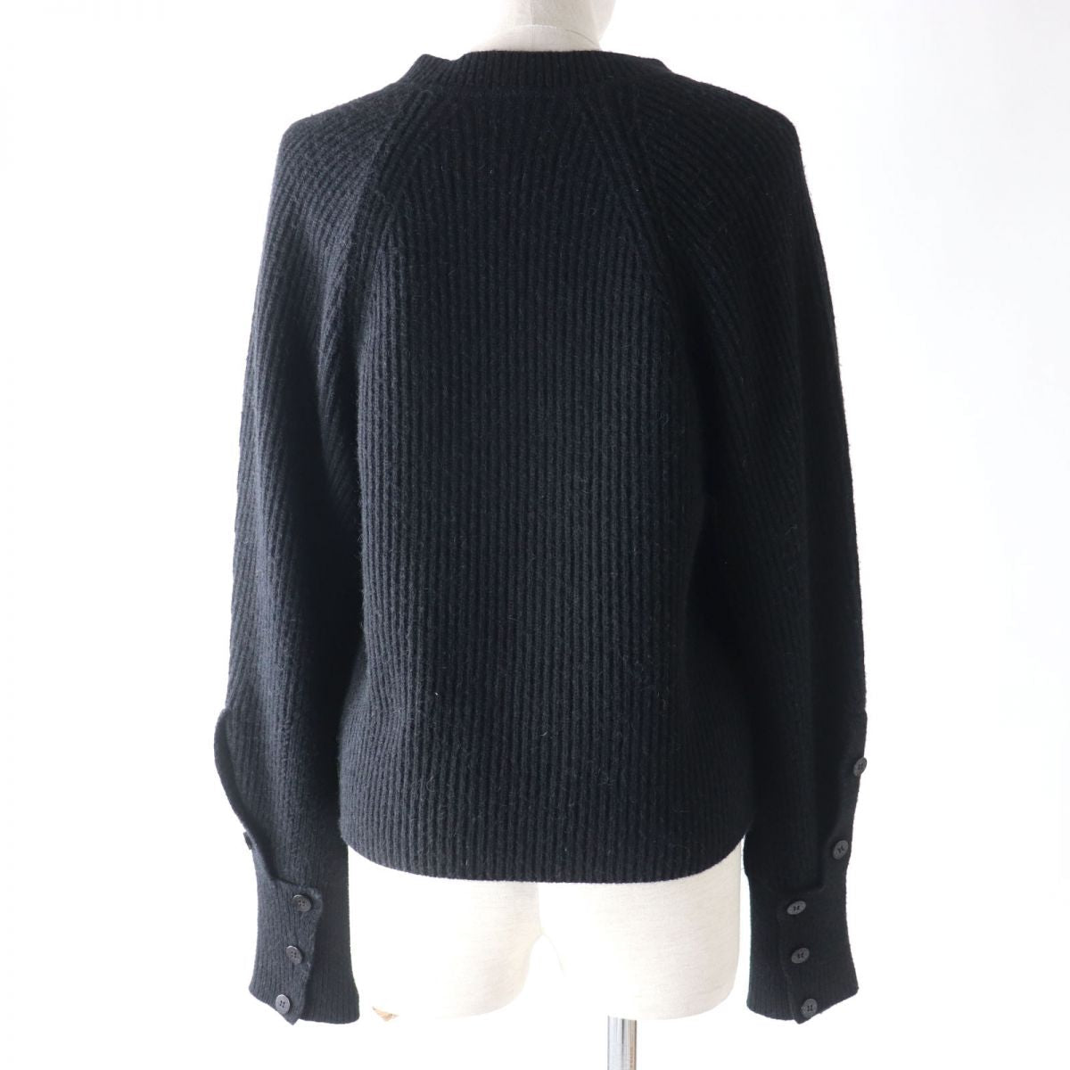 HERMES knit Main: 100% camel black Women 36 Used