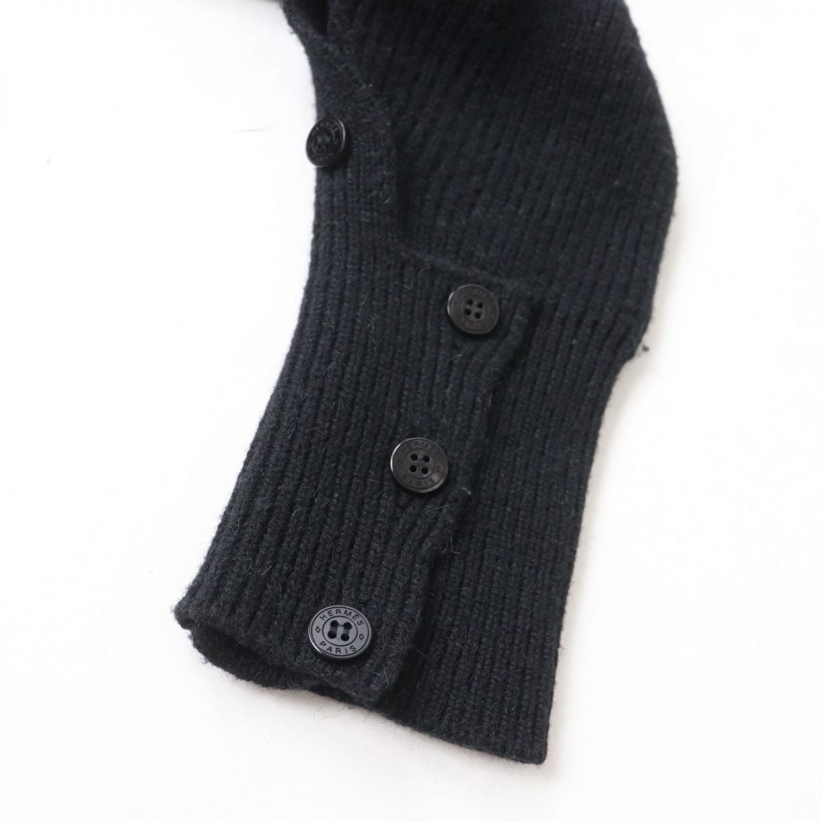 HERMES knit Main: 100% camel black Women 36 Used