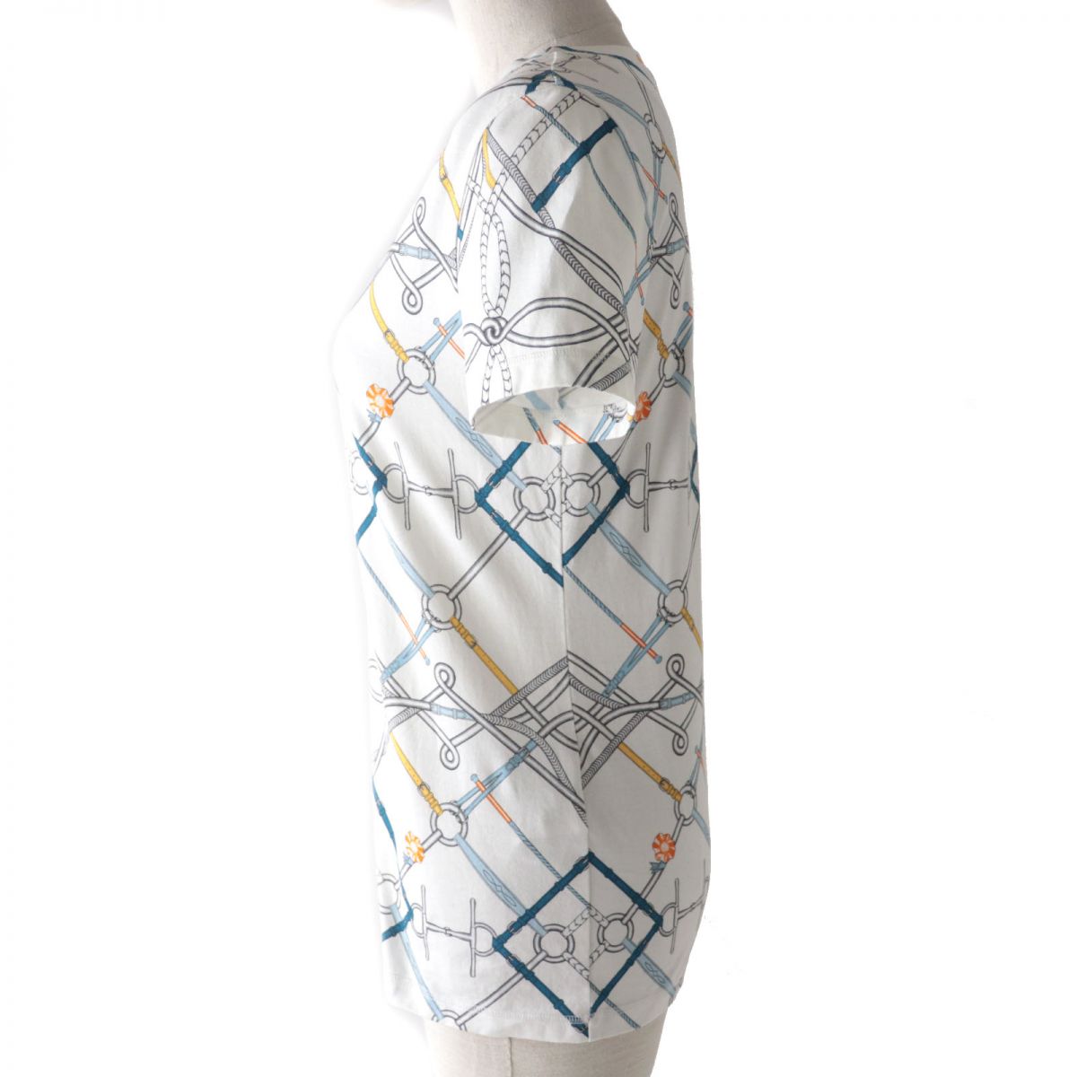 HERMES Cut cotton White x Multicolor 36