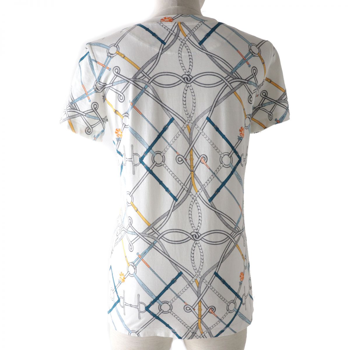HERMES Cut cotton White x Multicolor 36