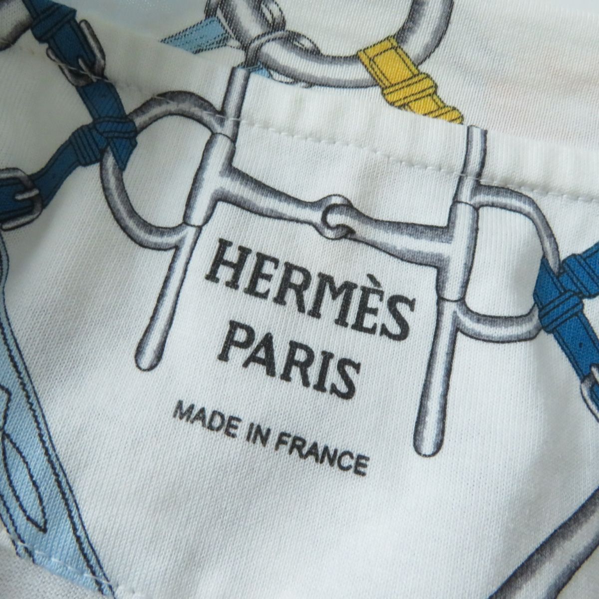 HERMES Cut cotton White x Multicolor 36