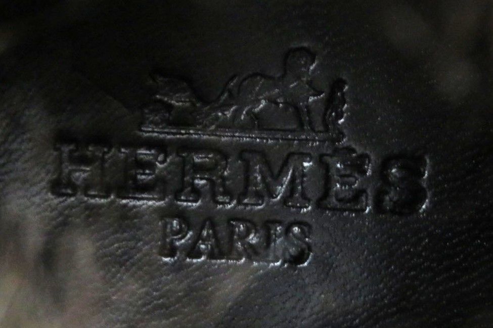HERMES boots leather Black x brown 36