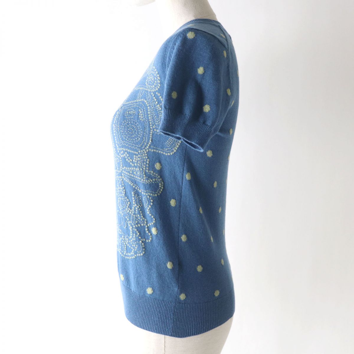 HERMES knit cashmere blue 34