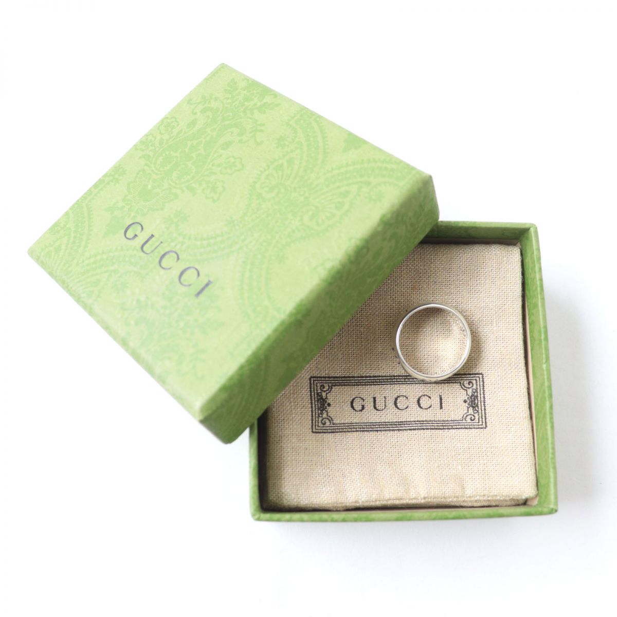 GUCCI Ring 455247-J8400-0701 Main�FAG925 Silver Blind for Love Women 19 Used