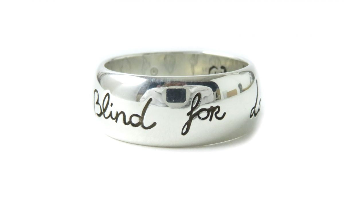 GUCCI Ring 455247-J8400-0701 Main�FAG925 Silver Blind for Love Women 19 Used