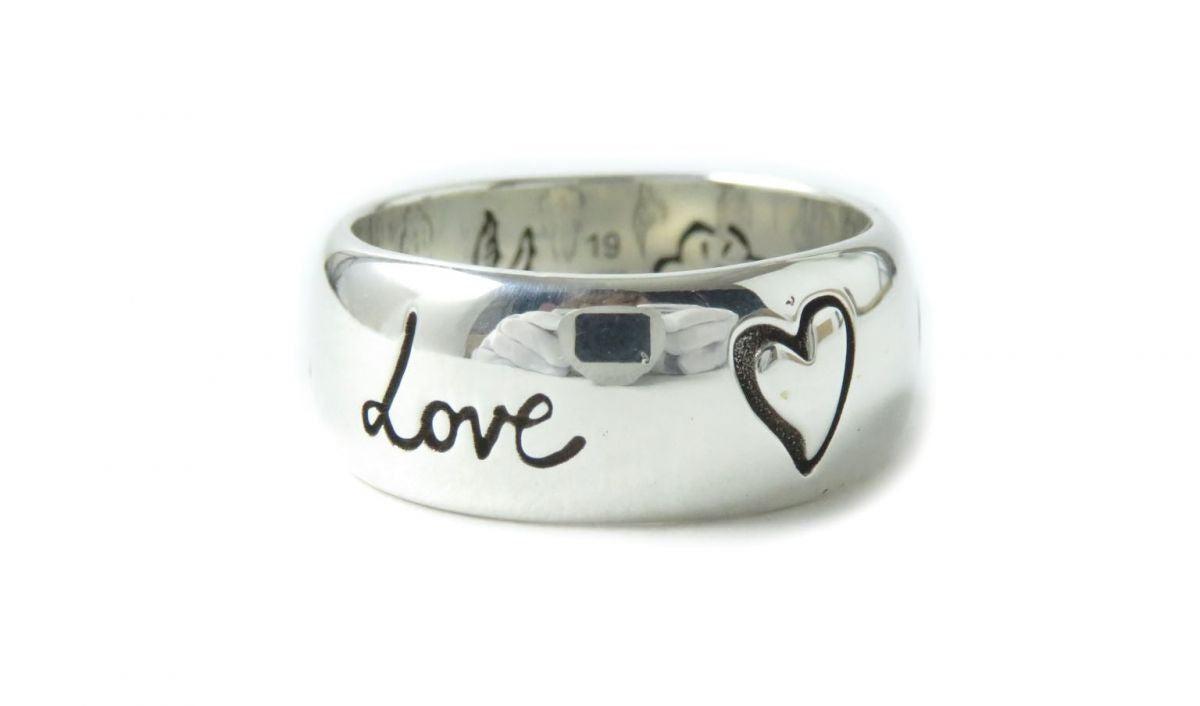 GUCCI Ring 455247-J8400-0701 Main�FAG925 Silver Blind for Love Women 19 Used