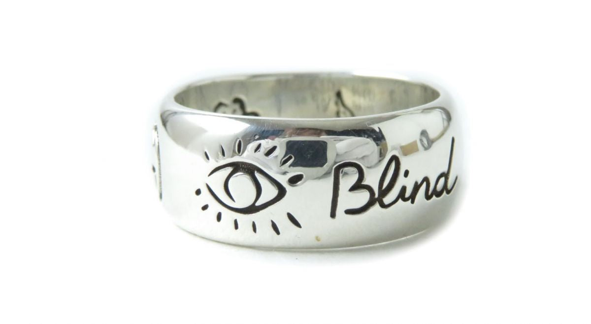 GUCCI Ring 455247-J8400-0701 Main�FAG925 Silver Blind for Love Women 19 Used