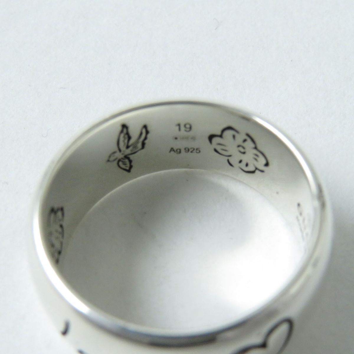 GUCCI Ring 455247-J8400-0701 Main�FAG925 Silver Blind for Love Women 19 Used