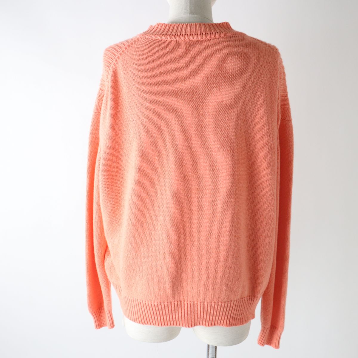 HERMES knit Main: 64% cashmere, Main: 36% cotton Orange Women S Used
