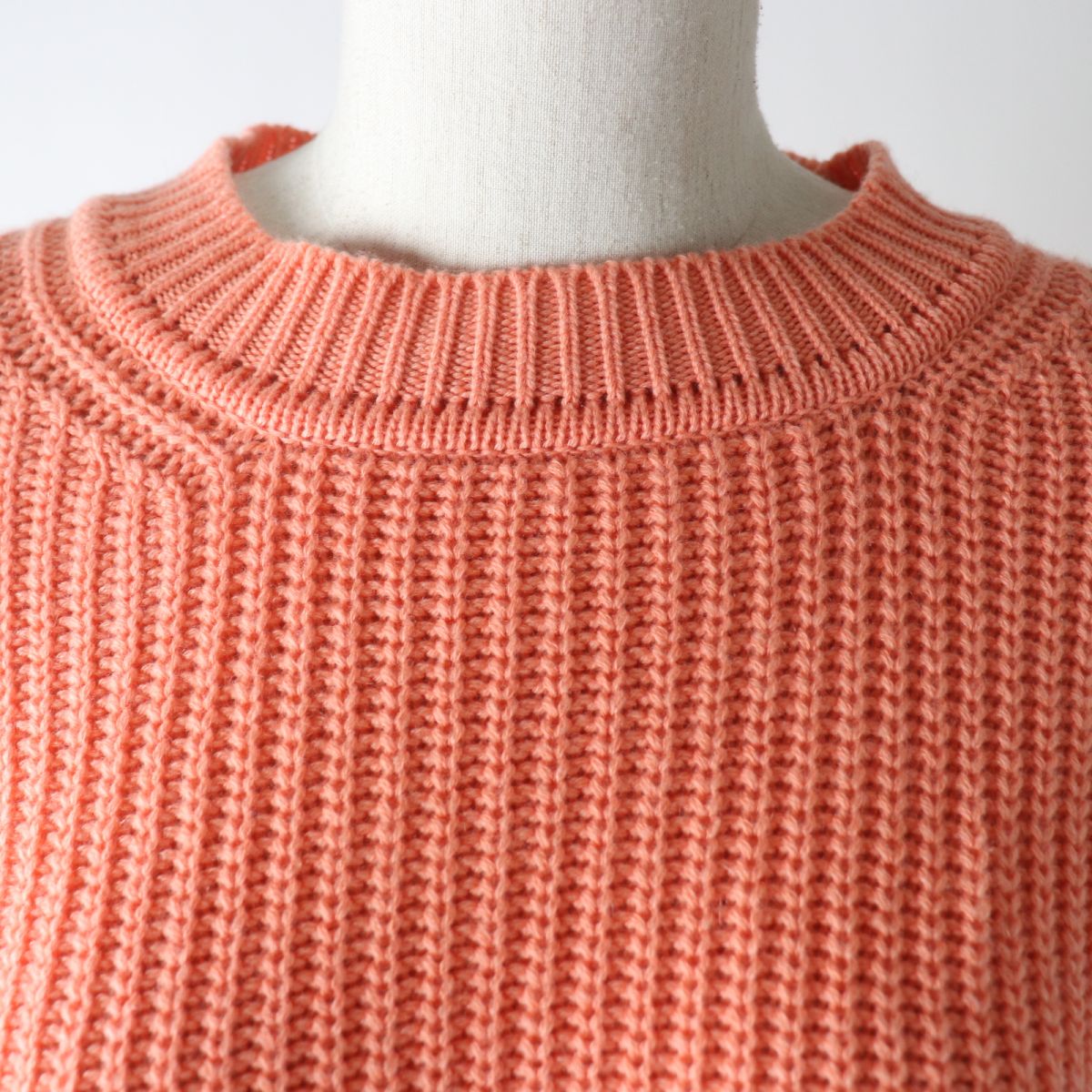 HERMES knit Main: 64% cashmere, Main: 36% cotton Orange Women S Used