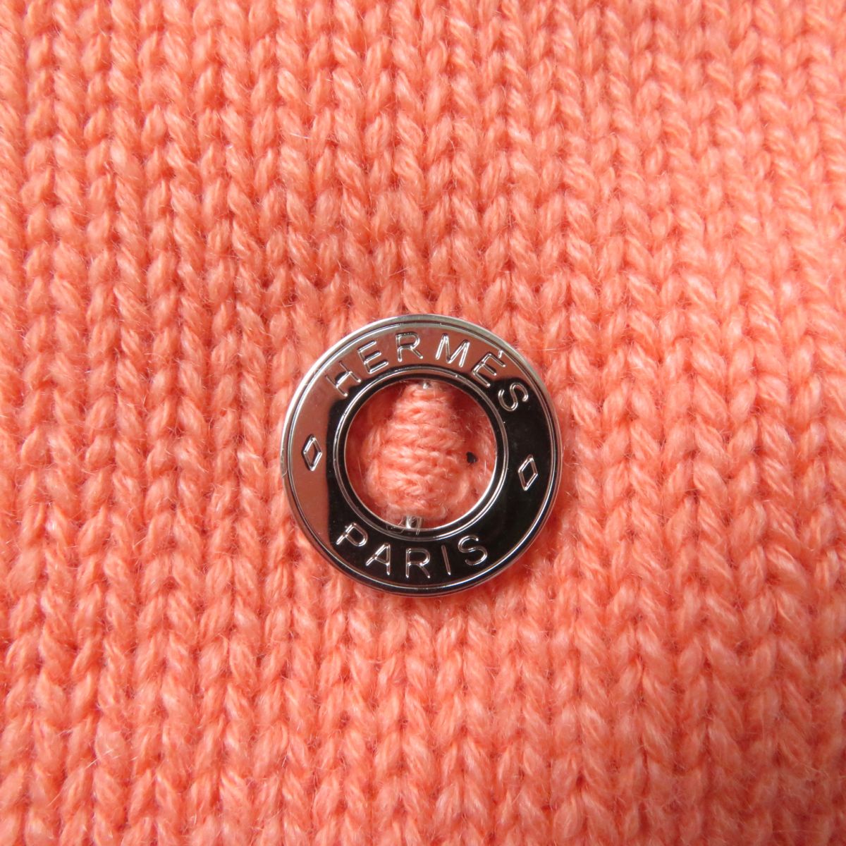 HERMES knit Main: 64% cashmere, Main: 36% cotton Orange Women S Used