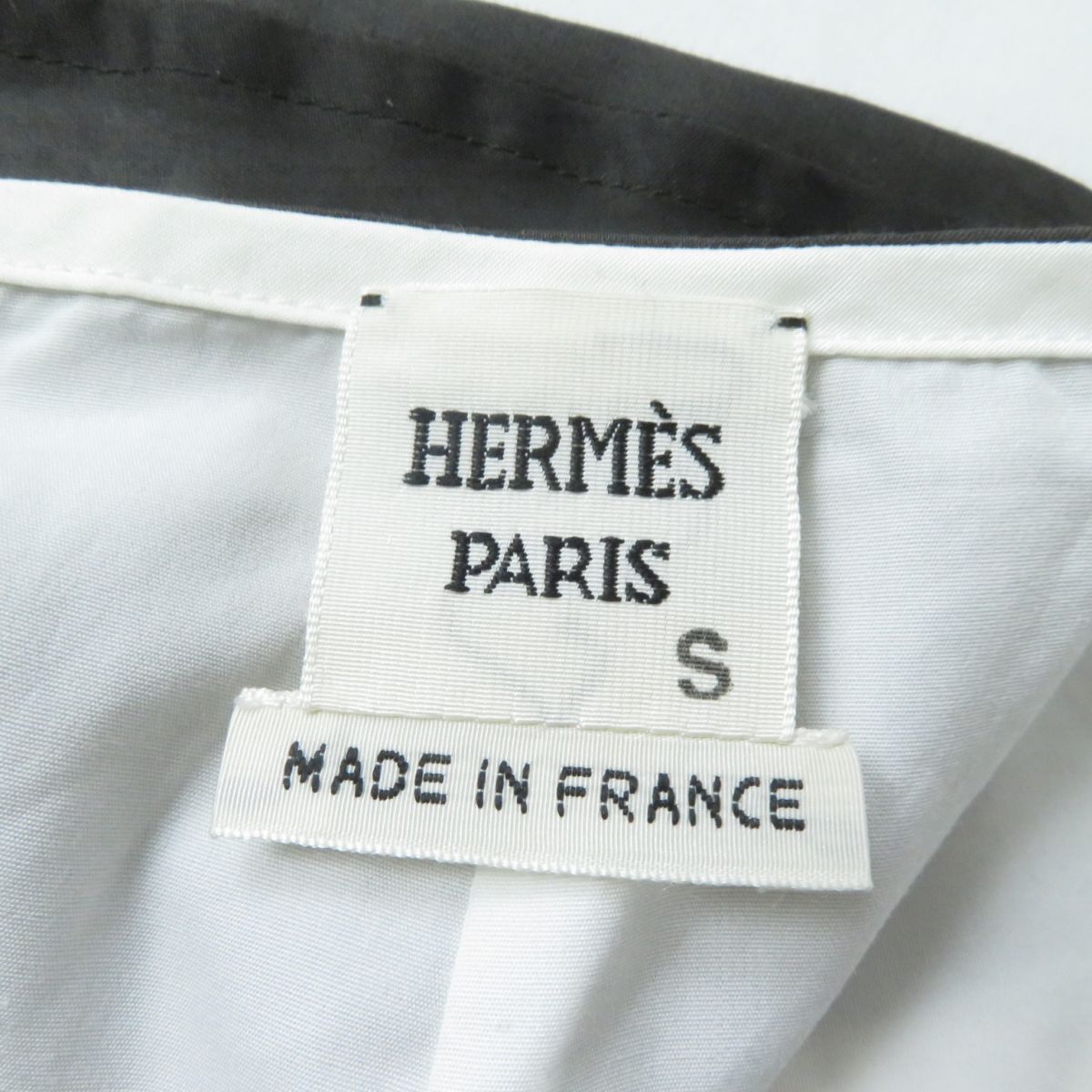HERMES skirt Outer: 100% cotton, Lining: 100% cotton Gray type Women 34 Used