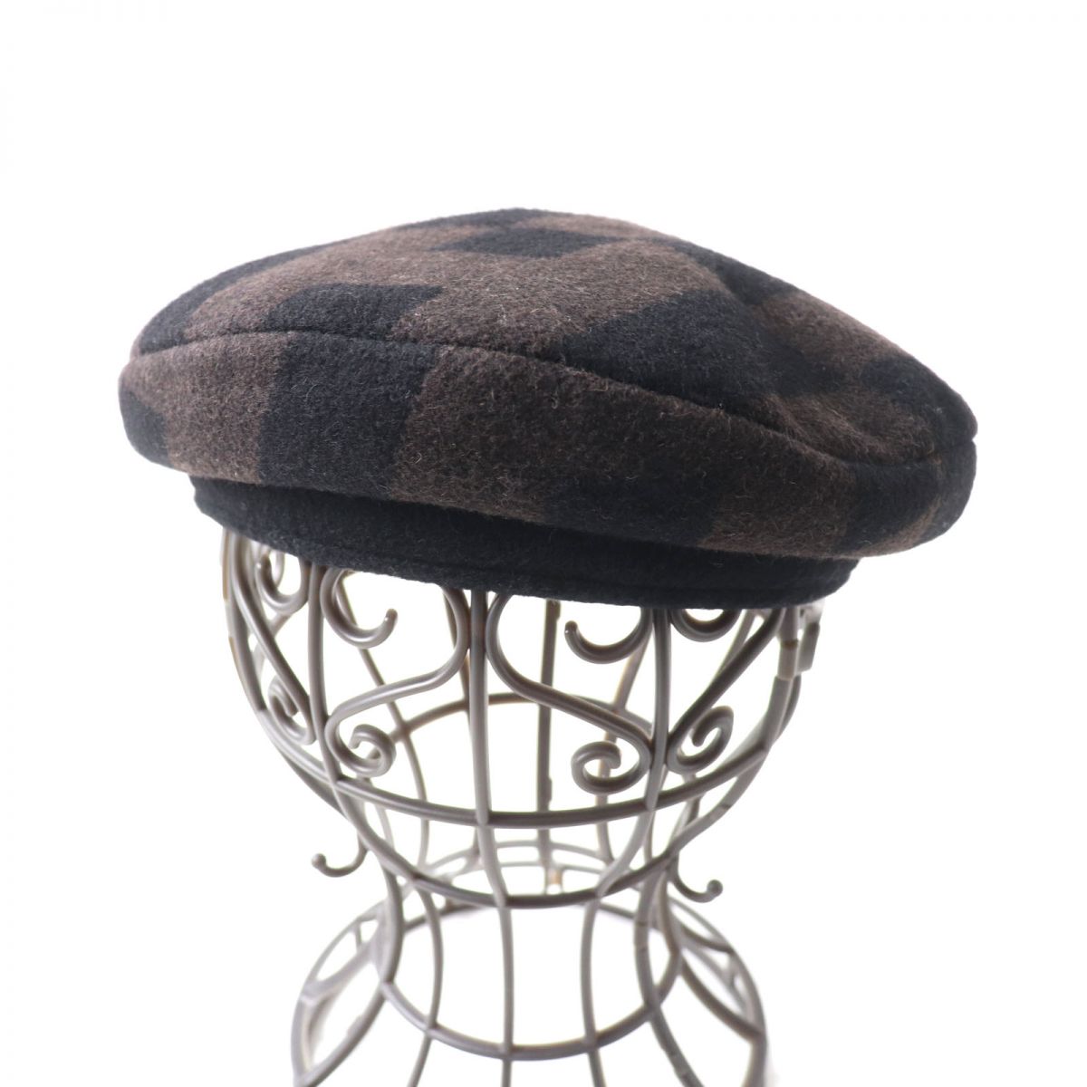 HERMES beret Main: 100% camel, Lining: 100% acetate Brown x black Women Used
