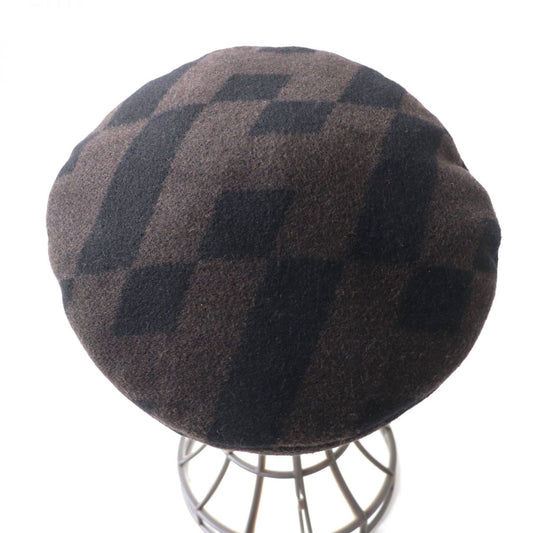 HERMES beret Main: 100% camel, Lining: 100% acetate Brown x black Women Used