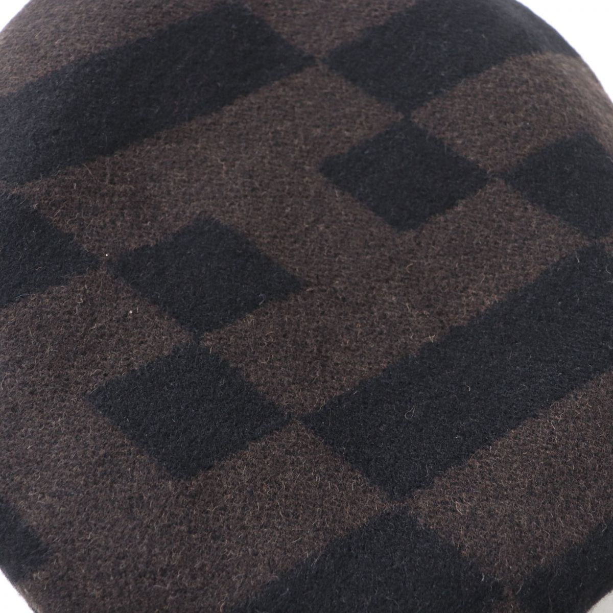 HERMES beret Main: 100% camel, Lining: 100% acetate Brown x black Women Used