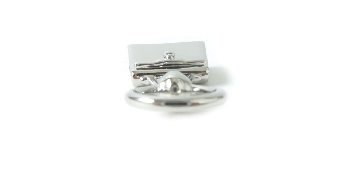 HERMES Necklace brass Silver Twilly ring mini kelly Women Used