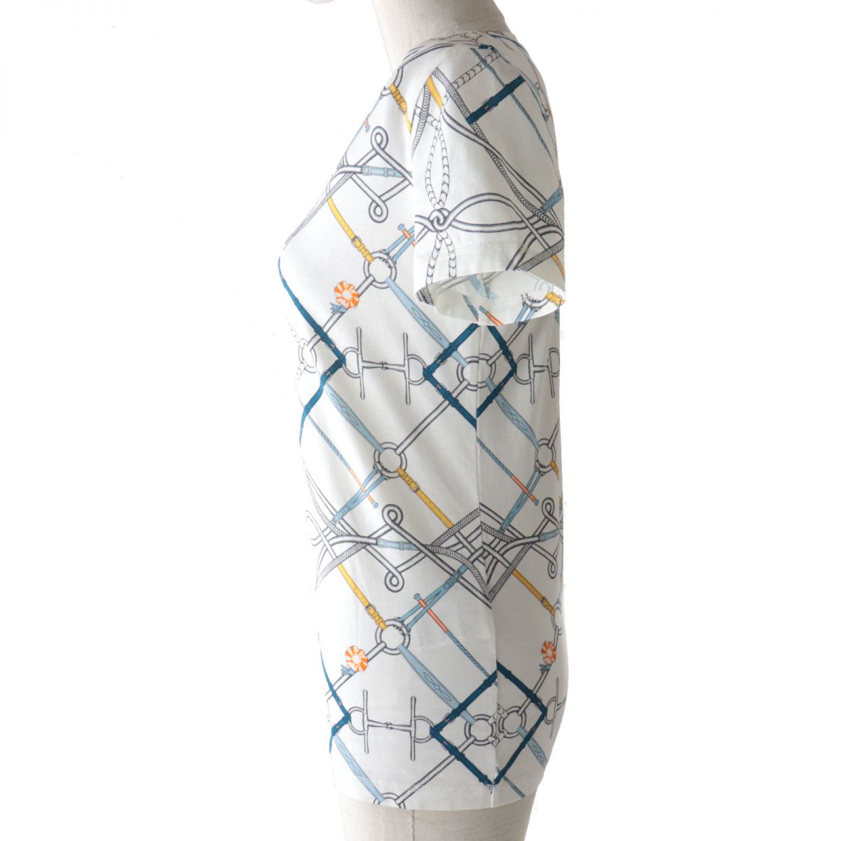 HERMES Cut cotton White x Multicolor 34