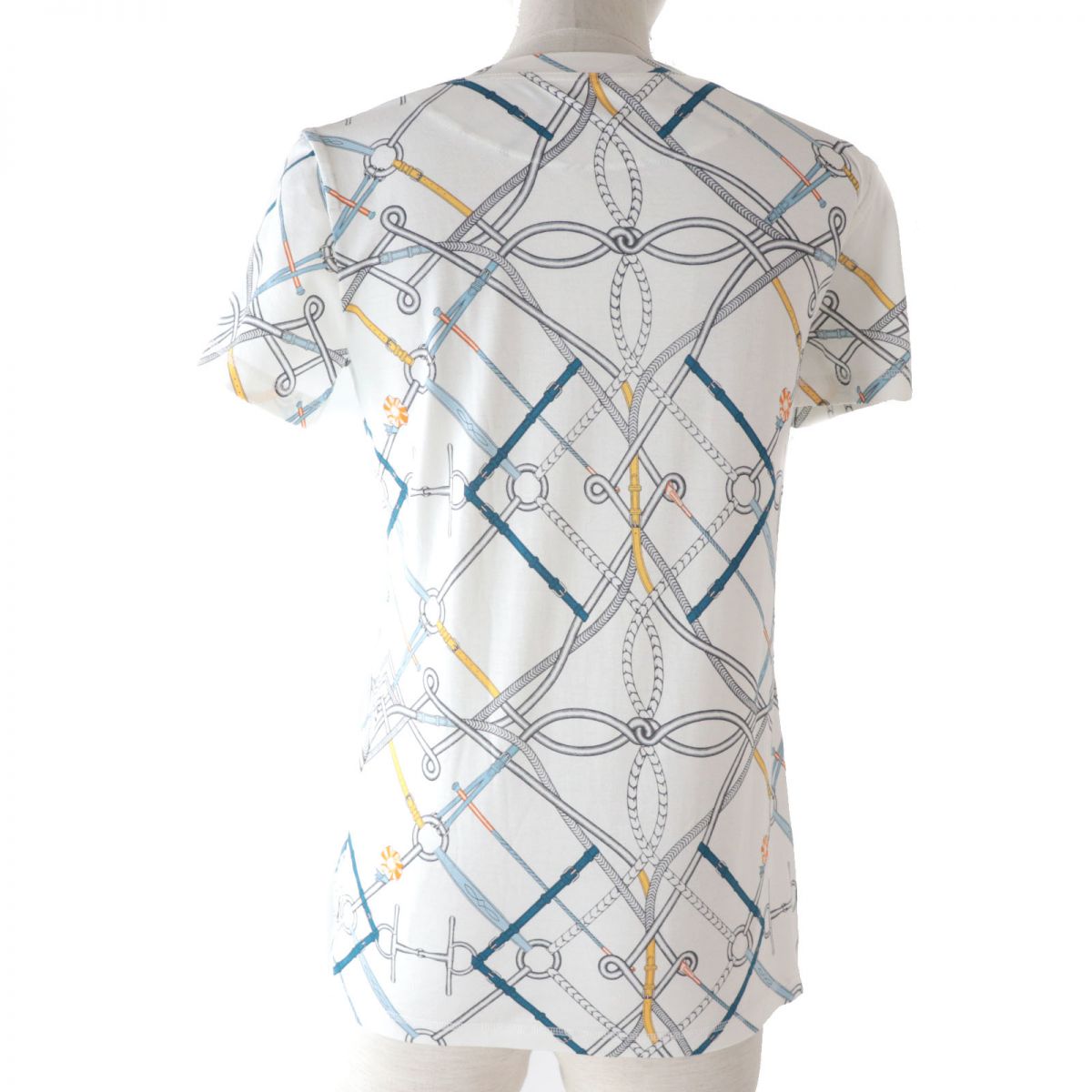 HERMES Cut cotton White x Multicolor 34