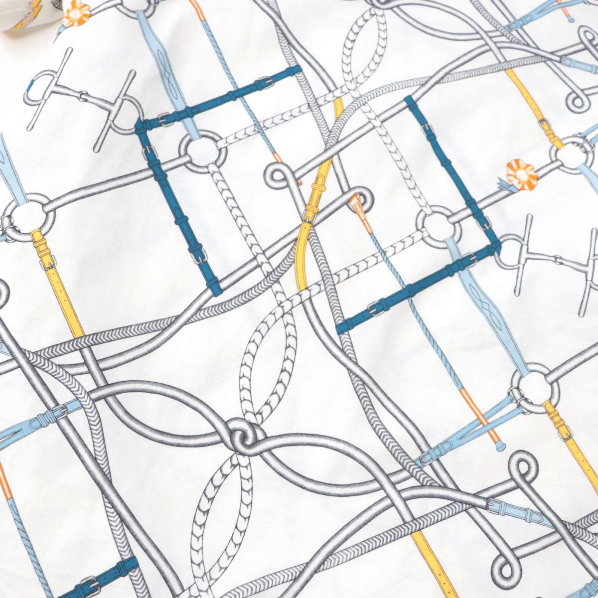HERMES Cut cotton White x Multicolor 34