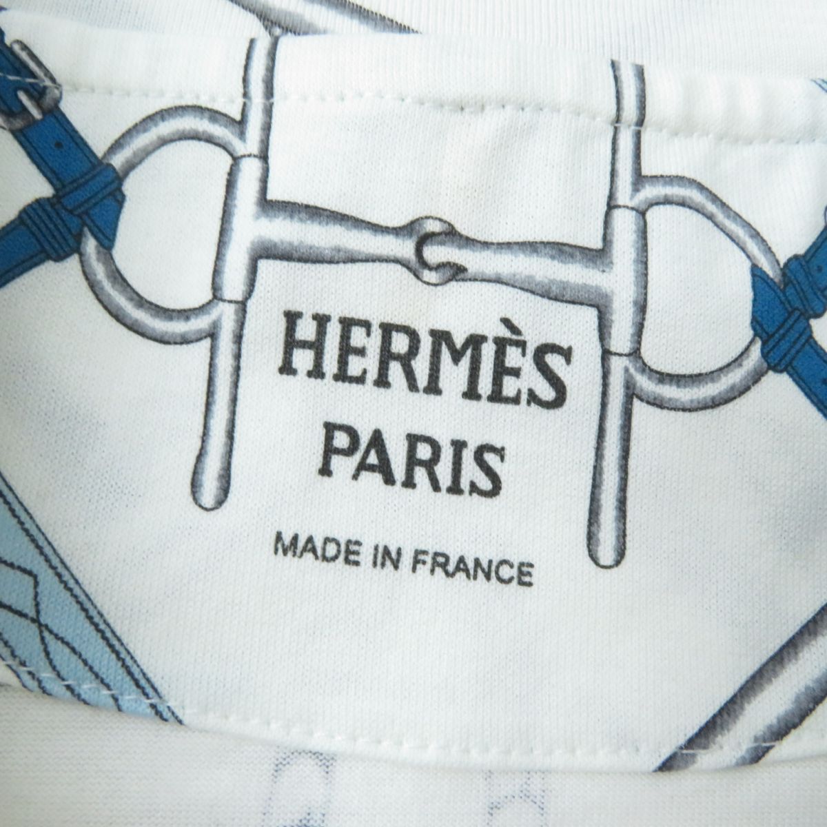 HERMES Cut cotton White x Multicolor 34