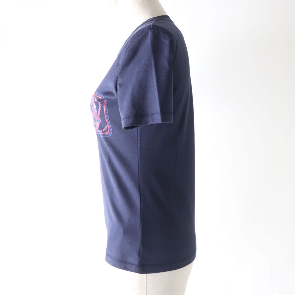 HERMES Cut cotton Navy 36