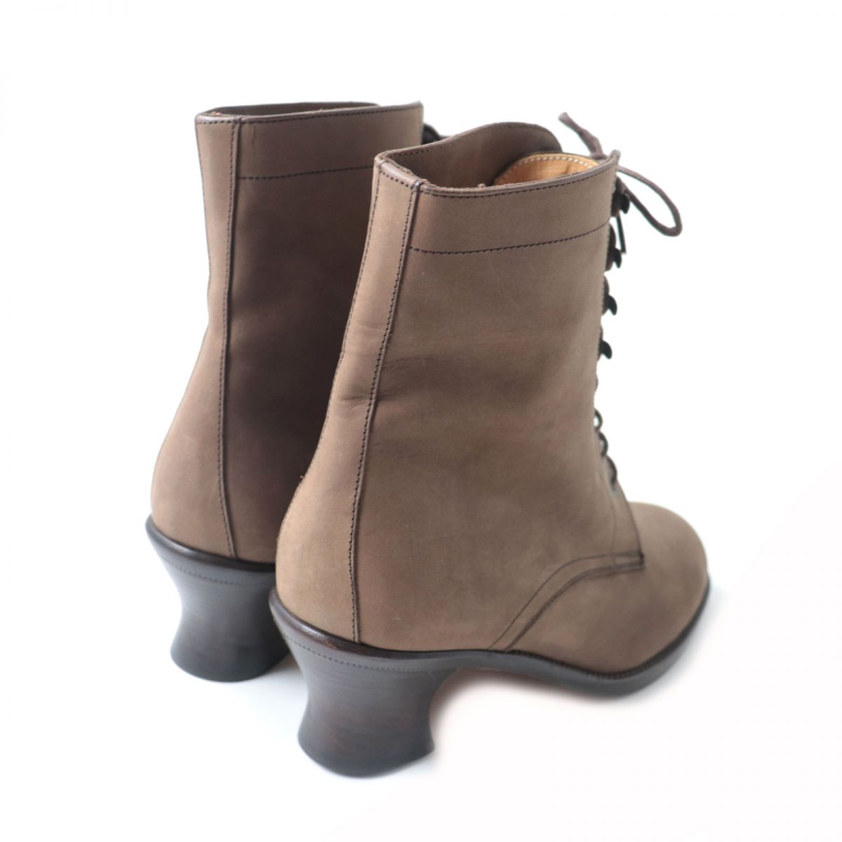 HERMES boots leather Brown 36 1/2