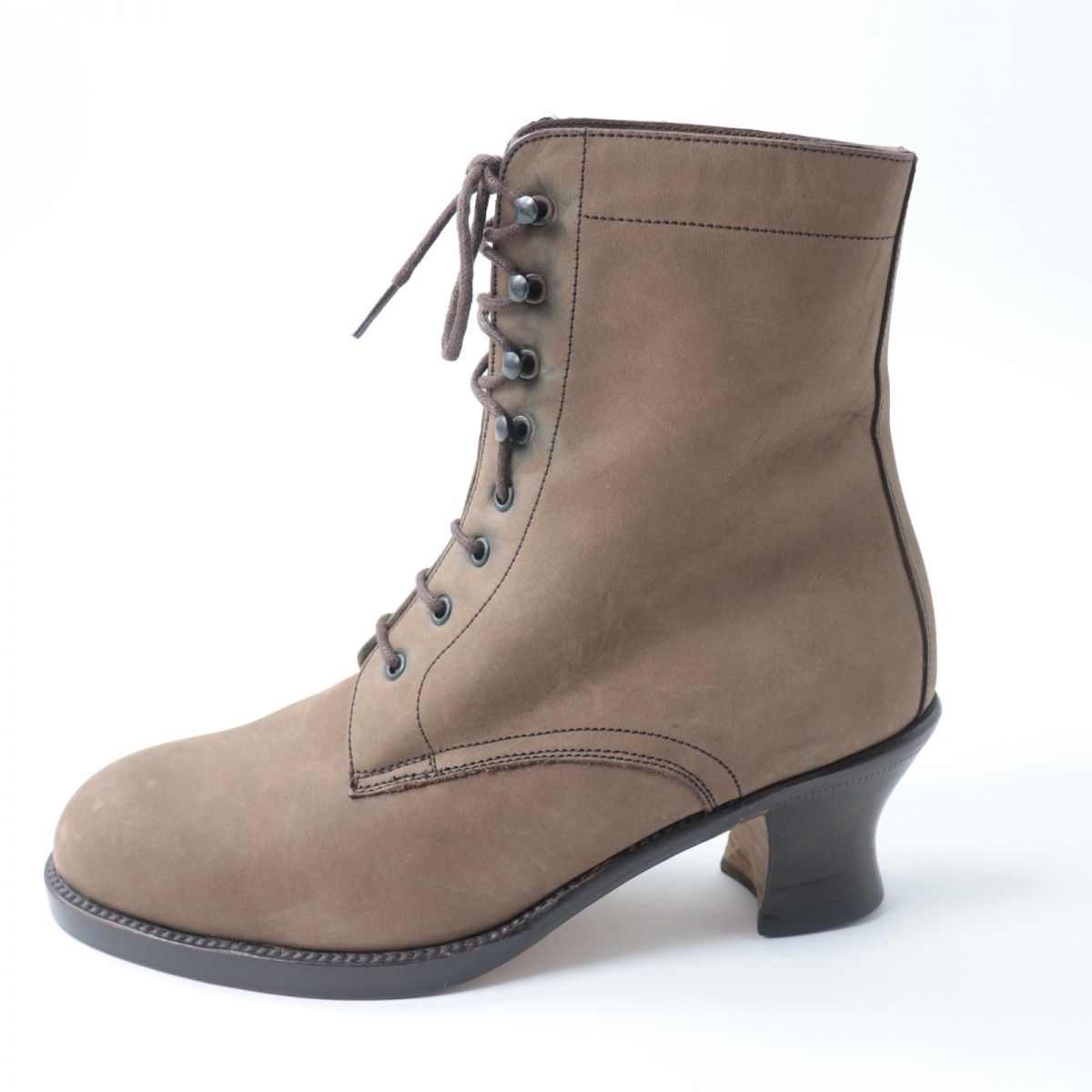 HERMES boots leather Brown 36 1/2