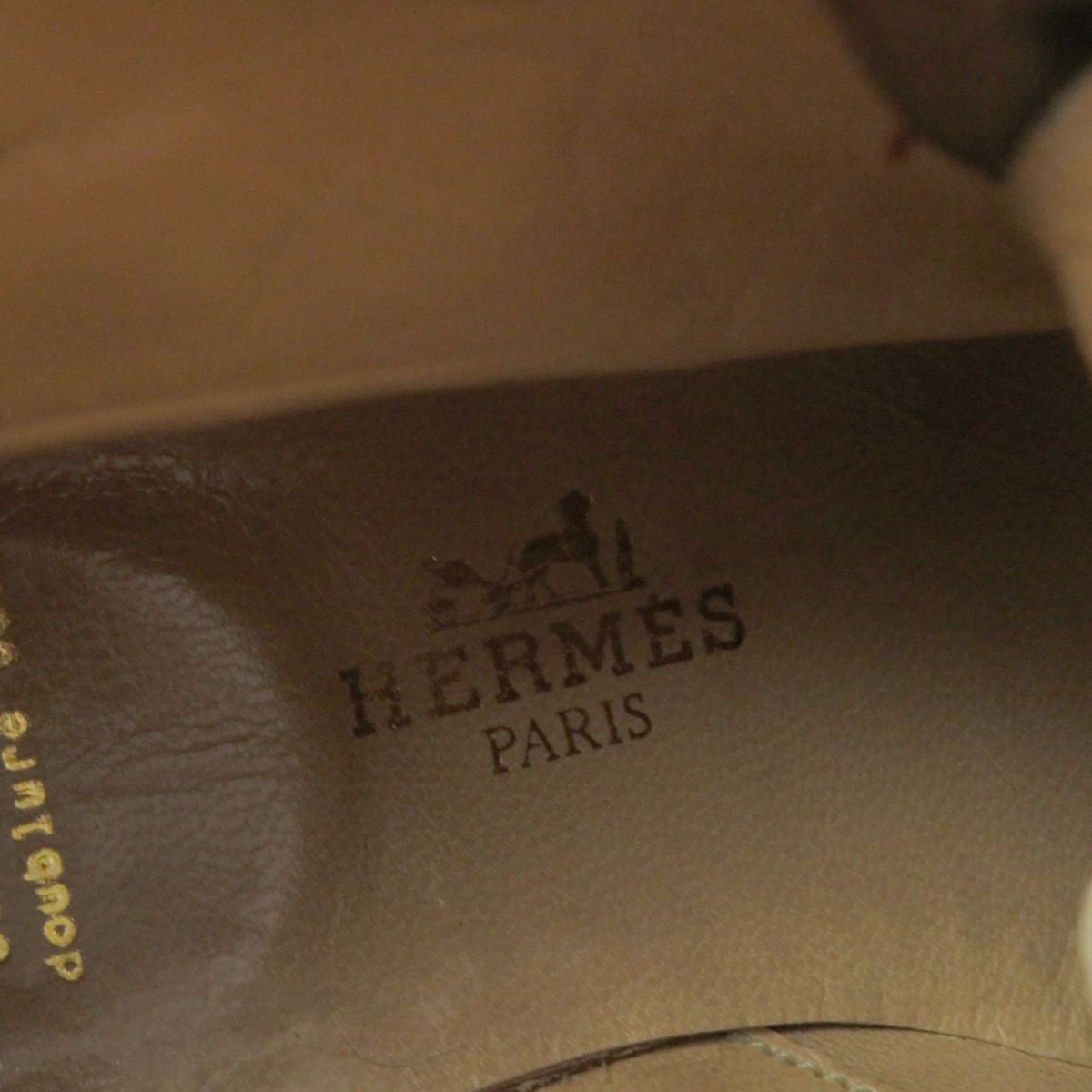 HERMES boots leather Brown 36 1/2