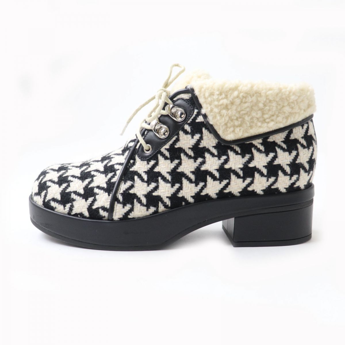 GUCCI boots Bore Black x Ivory 37