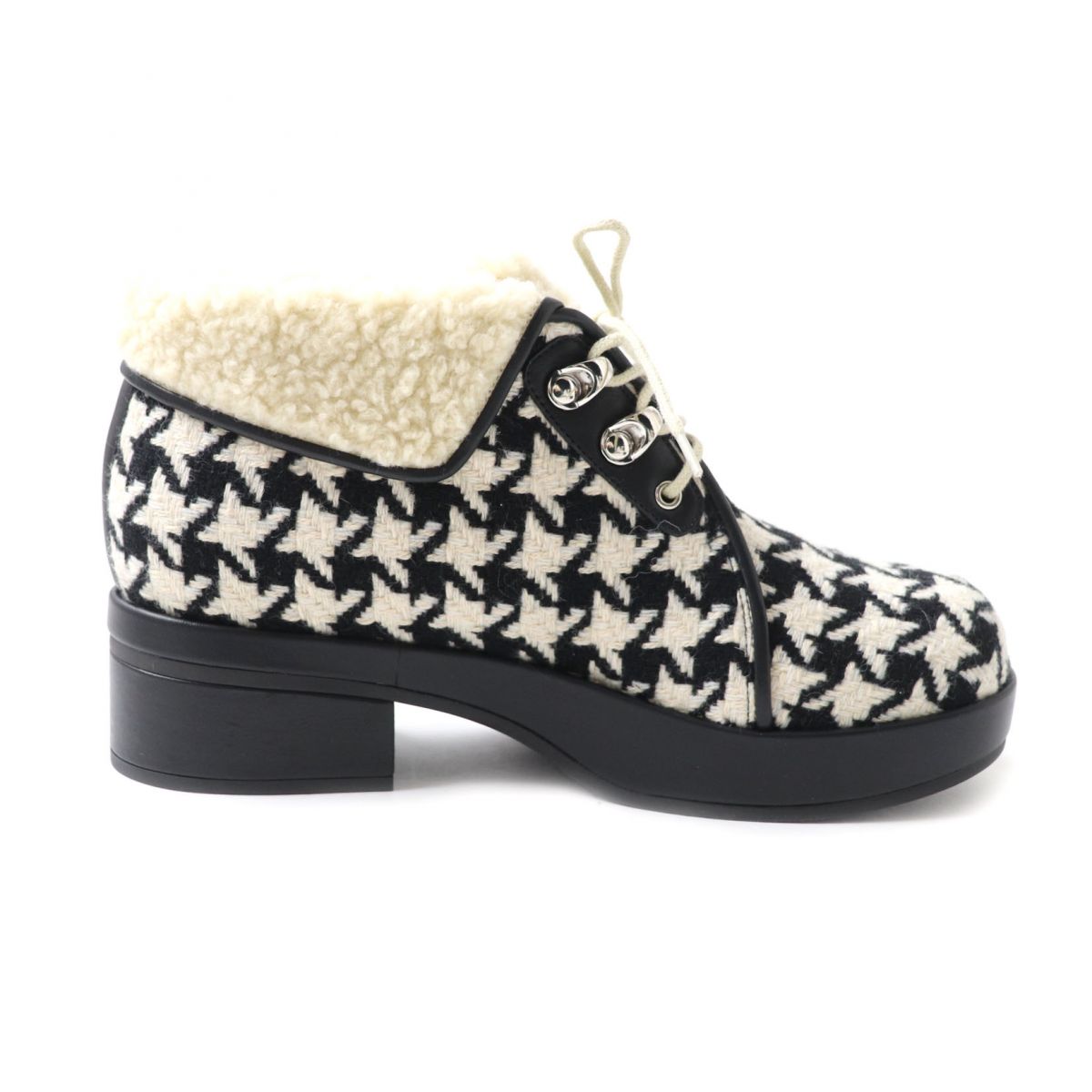 GUCCI boots Bore Black x Ivory 37