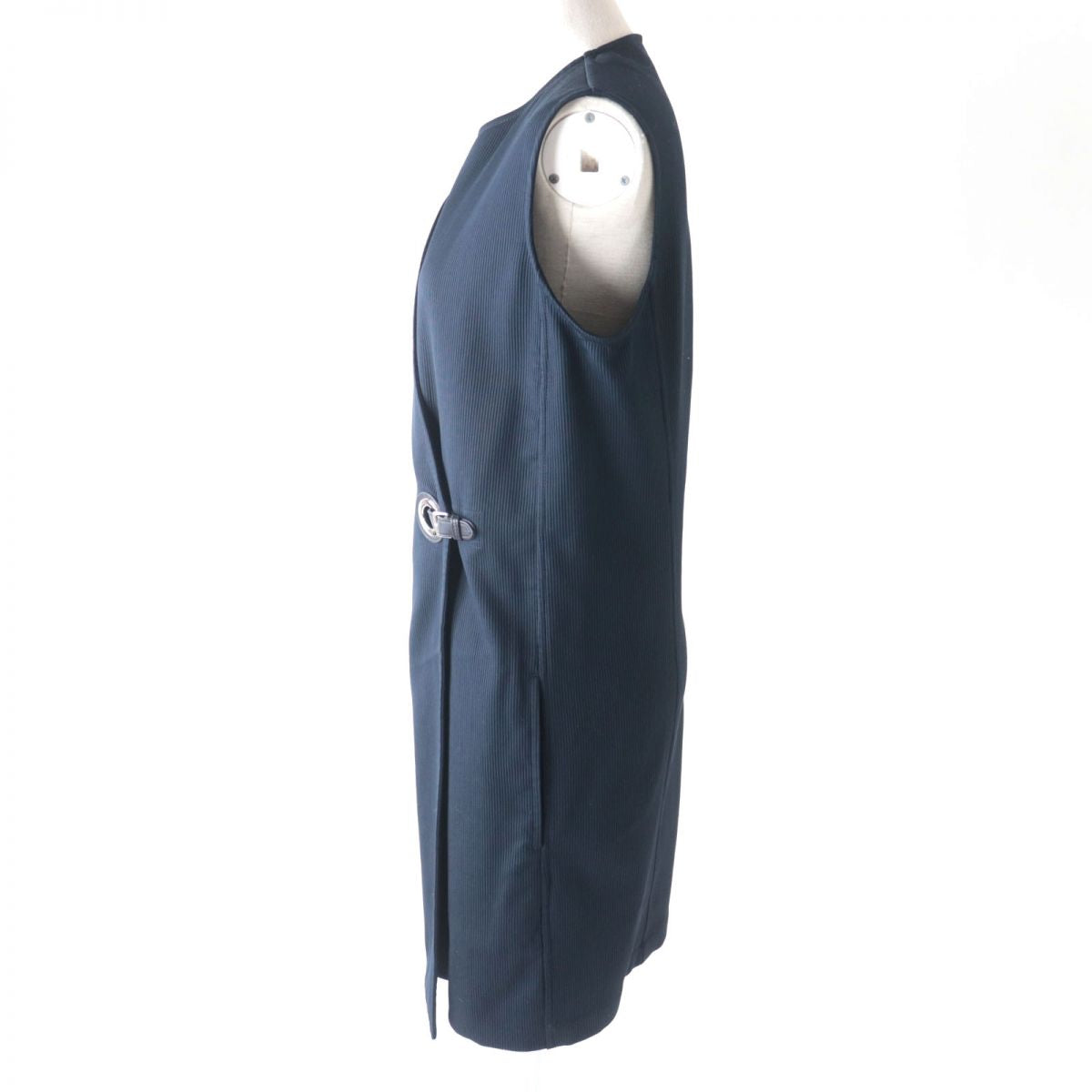 HERMES Best Main: 100% cotton, Part: Lamb leather, Lining: 100% cotton Navy Women 40 Used