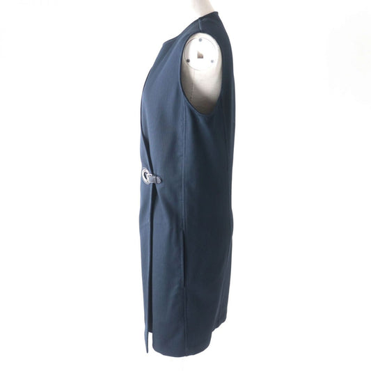HERMES Best Main: 100% cotton, Part: Lamb leather, Lining: 100% cotton Navy Women 40 Used