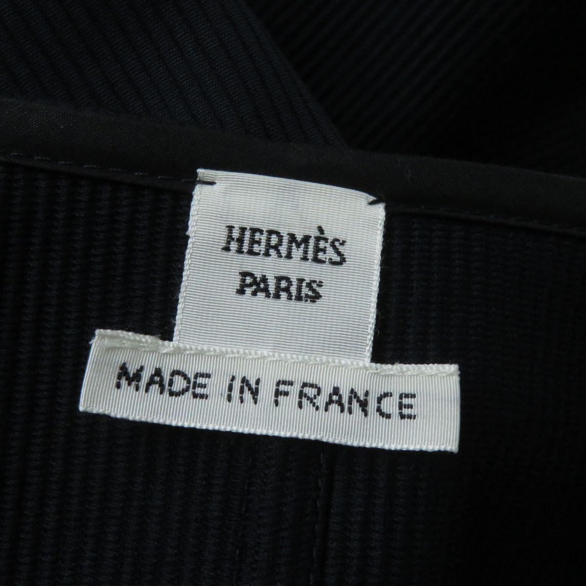 HERMES Best Main: 100% cotton, Part: Lamb leather, Lining: 100% cotton Navy Women 40 Used