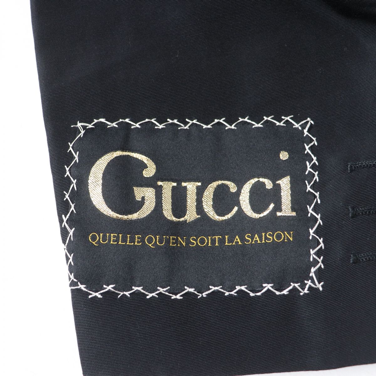 GUCCI coat Outer: 55% cotton, Outer: 45% viscose (rayon), Main: 100% silk, Part: 50% acrylic, Part: 30% polyester black Women Used