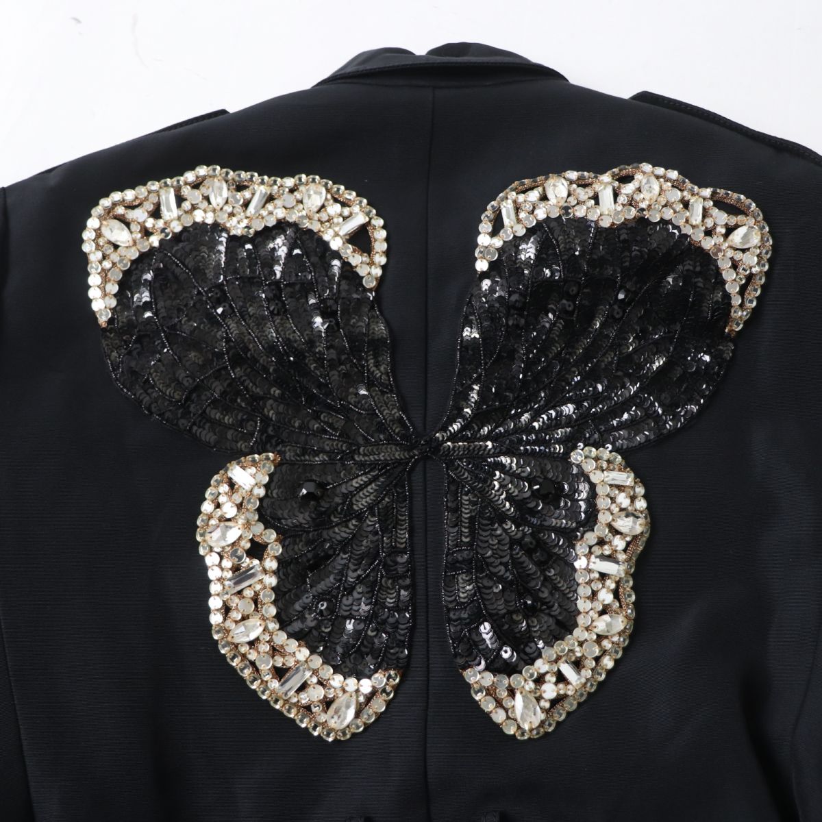 GUCCI coat Outer: 55% cotton, Outer: 45% viscose (rayon), Main: 100% silk, Part: 50% acrylic, Part: 30% polyester black Women Used