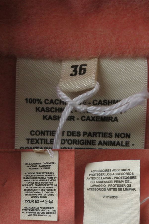 HERMES Jacket Outer material: 100% cashmere pink Women 36 Used
