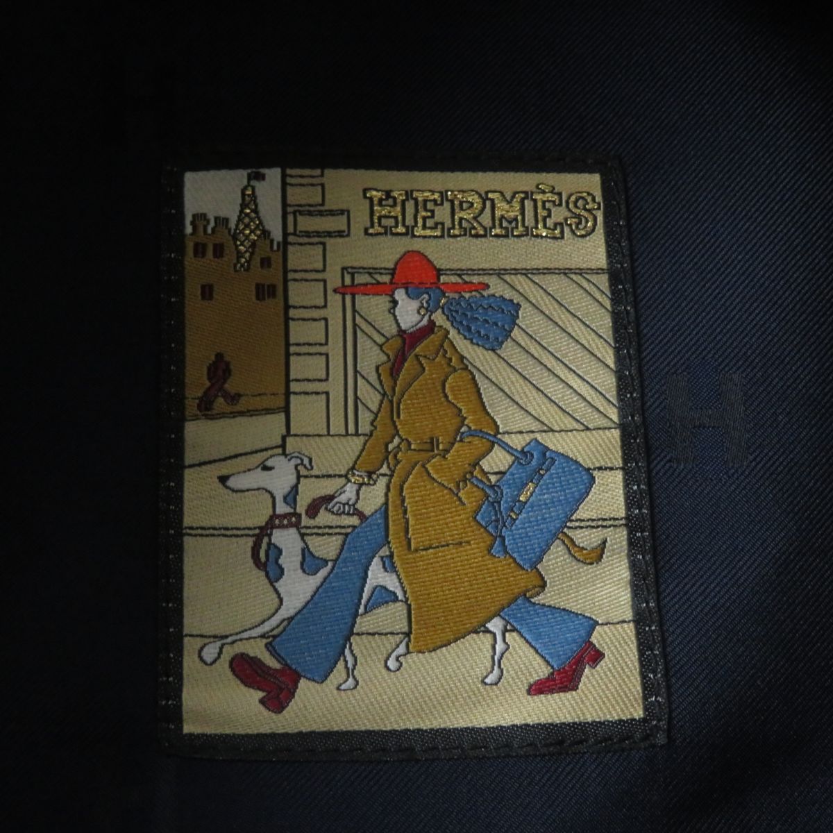 HERMES beret Outer: 100% cashmere, Lining: 65% rayon, Lining: 35% silk, Part: 100% polyester gray Women 58 Used