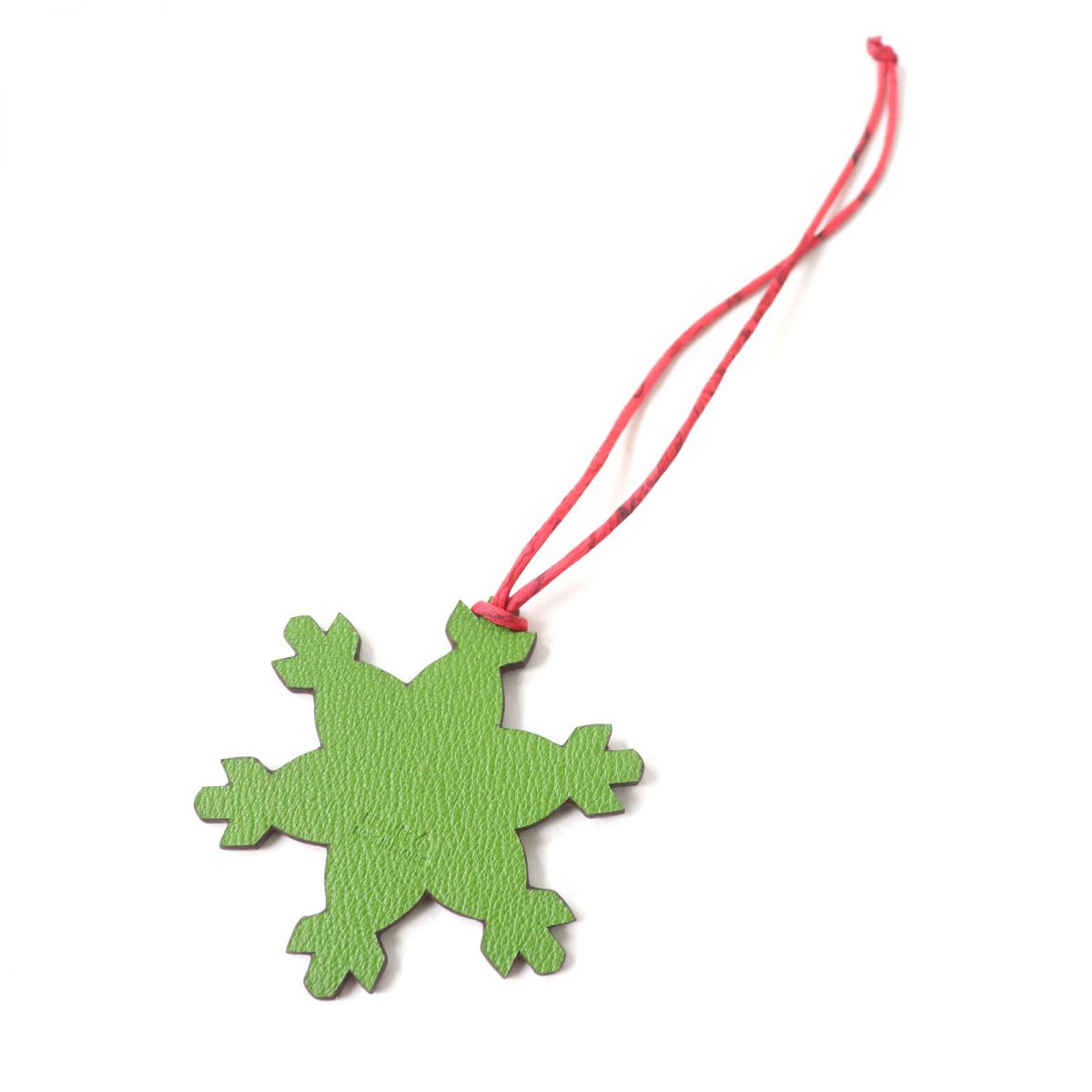 HERMES charm Main: Leather Bordeauxx Green Women Used