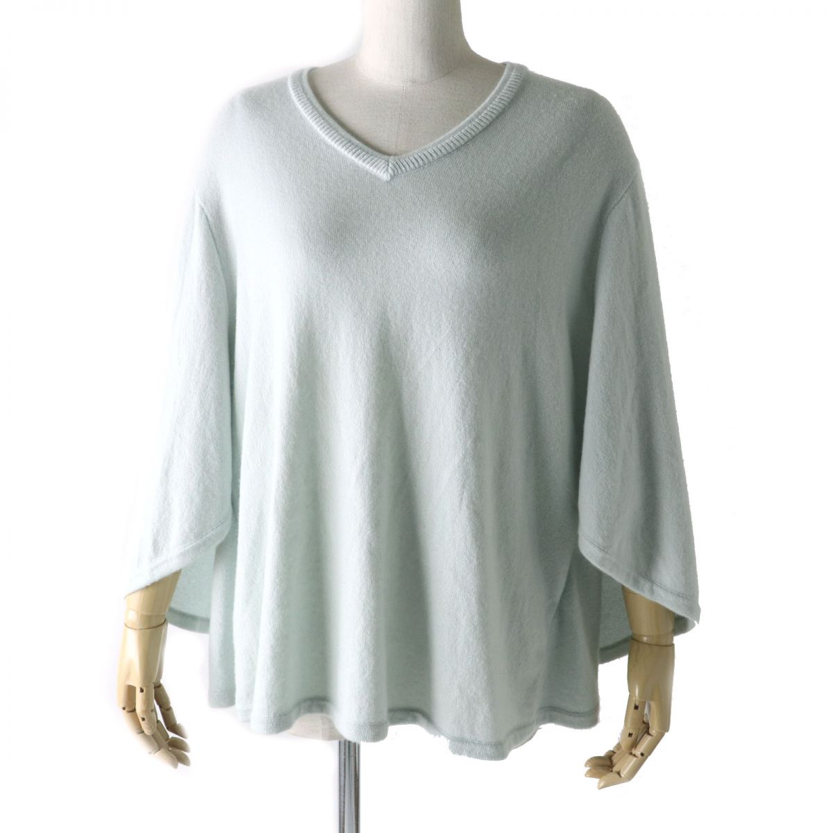 HERMES knit Main: 100% cashmere Light blue Women 34 Used