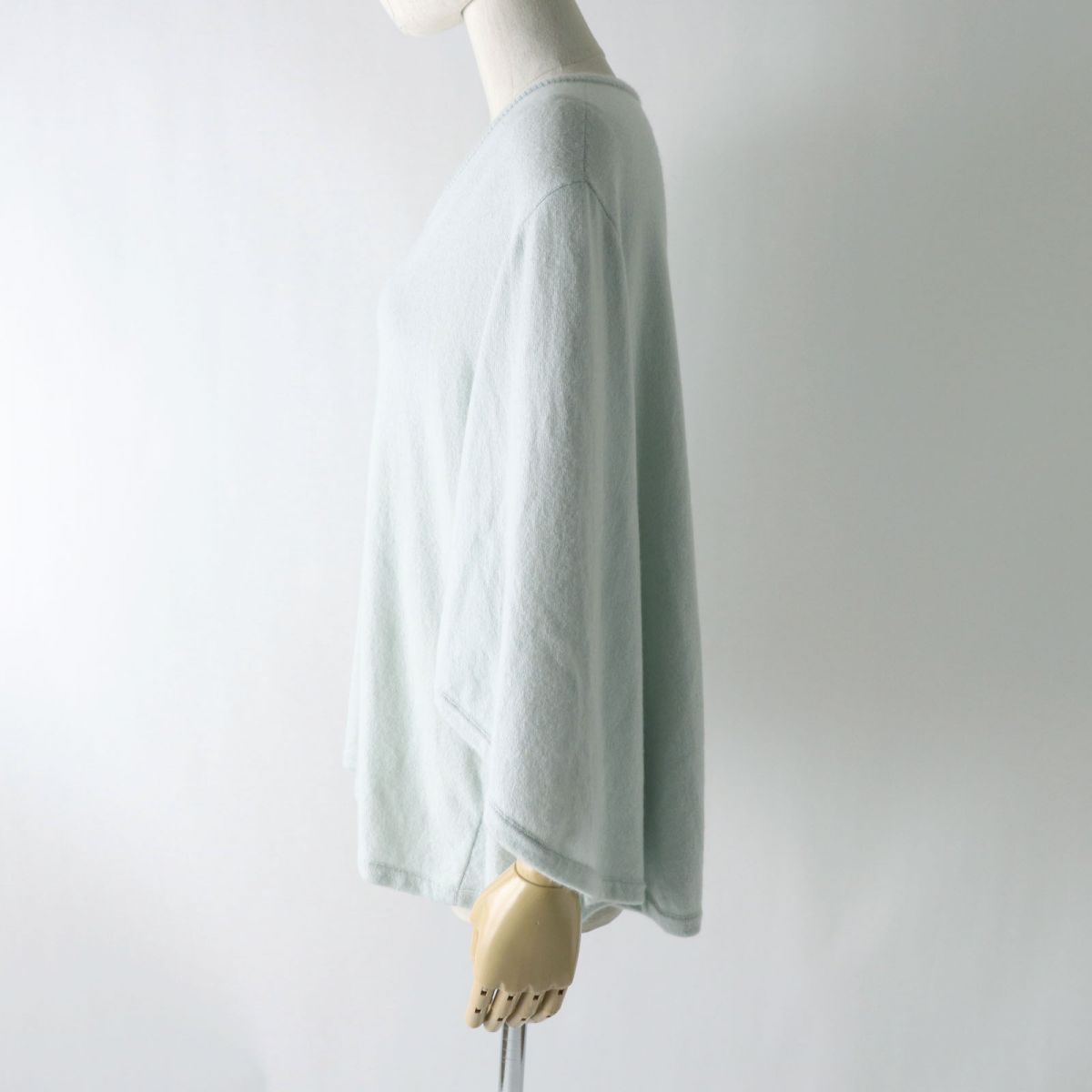 HERMES knit Main: 100% cashmere Light blue Women 34 Used
