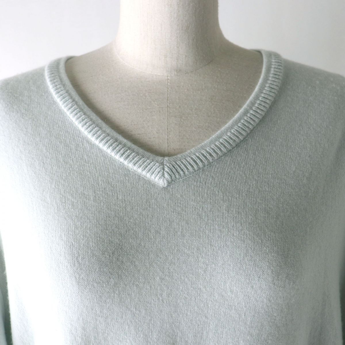 HERMES knit Main: 100% cashmere Light blue Women 34 Used